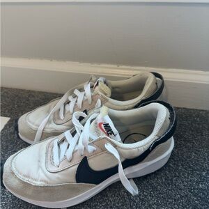 Nike Cream and Black Athletic Shoes